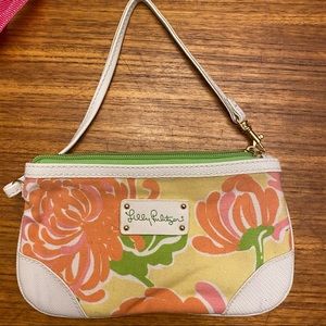 Lilly Pulitzer Wristlet Bag with leather-like Trim